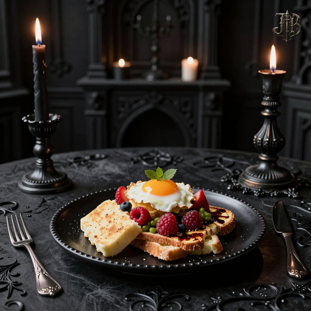 Frühstück in schwarz